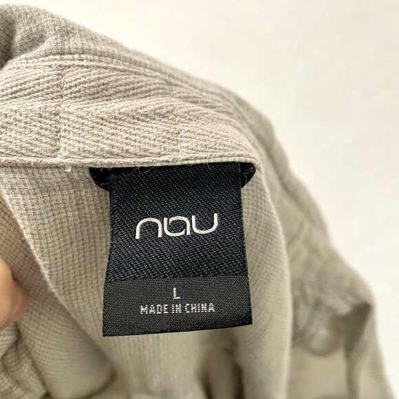 NAU Hemp Blend Gauze Lightweight Button Down Long Sleeve Shirt Men's Large - Picture 5 of 6